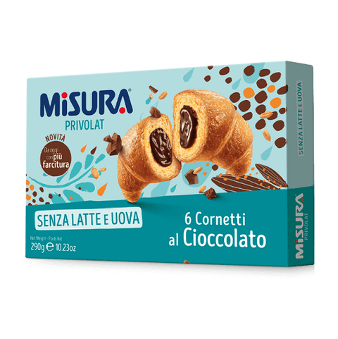 Misura Privolat Cornetti al Cioccolato Croissants mit Schokolade 290g - Italian Gourmet