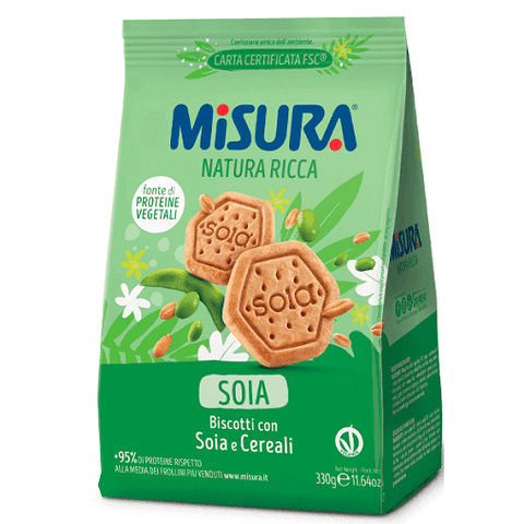 Misura Natura Ricca Soia e Cereali Kekse mit Soja und Getreide 330g - Italian Gourmet
