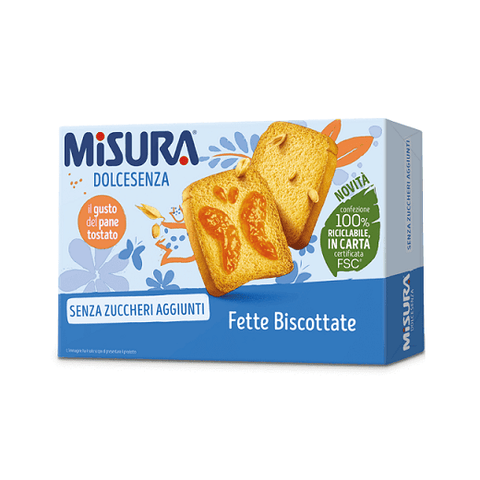 Misura Dolcesenza Fette Biscottate Zwieback ohne Zuckerzusatz 320g - Italian Gourmet