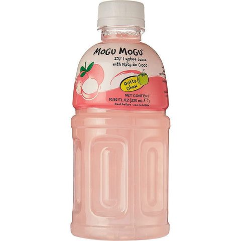 Mogu Mogu Soft Drink Mogu Mogu Lychee Drink Getränk mit Litschi-Geschmack und Nata de Coco 320ml 8850389100684