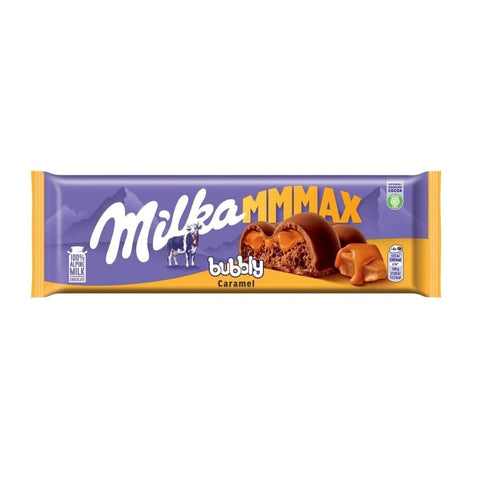 Mondalez Schokoladenriegel Milka Bubbly Caramel chocolate bar 250g 8032755323525