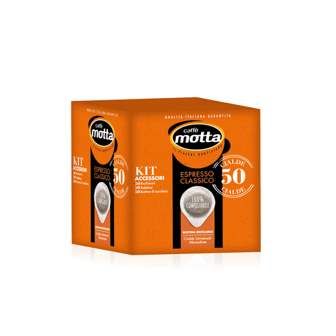 Motta Kaffee Motta Cialde ESE Espresso Kaffeepads (kit 50 Stück + Zubehör ) 8029997500050