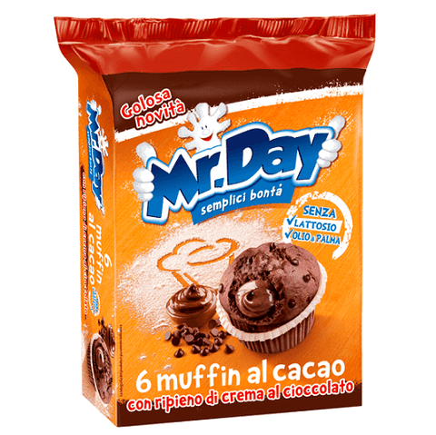 Mr Day Muffin al Cacao Kakao Muffin mit Schokoladencreme 252g - Italian Gourmet