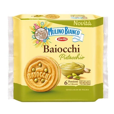 Mulino Bianco Kekse Mulino Bianco Baiocchi al Pistacchio mit Pistazie 168g (6x28g)