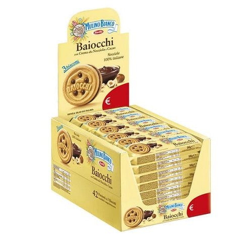 Mulino Bianco Baiocchi Haselnuss-Kakao-Kekse ( 42 x 28g ) - Italian Gourmet