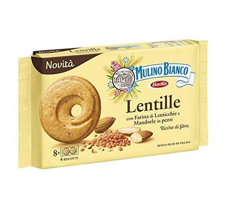 Mulino Bianco Lentille Kekse mit Linsenmehl und Mandelstücken 220g - Italian Gourmet