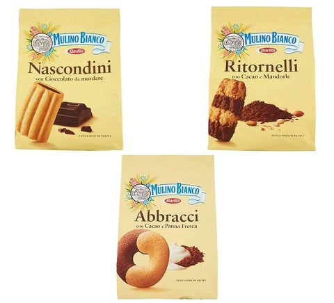 Testpaket Mulino Bianco Kekse Abbracci Ritornelli Nascondini - Italian Gourmet
