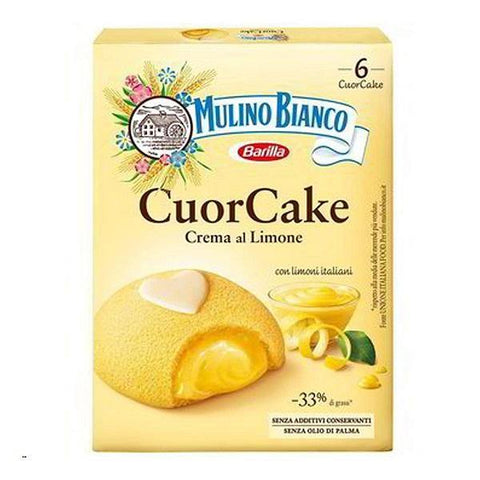 Mulino Bianco Süße Snacks MHD 26/06/2022 Mulino bianco CuorCake con Crema al Limone Zitronensnack 210g 8076809578509