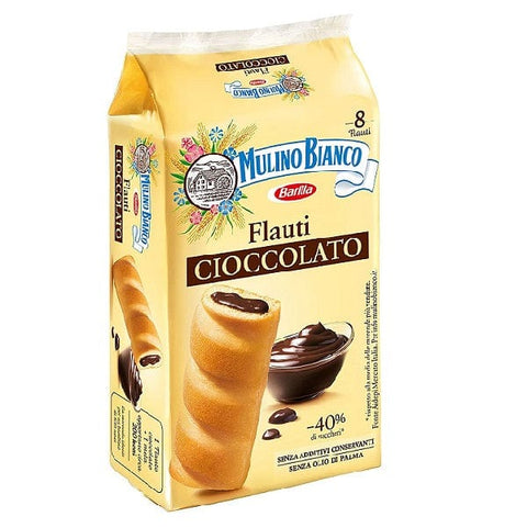 Mulino Bianco Flauti al Cioccolato mit Schokoladencreme (280 g) - Italian Gourmet