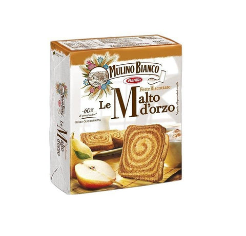 Mulino Bianco Fette Biscottate Le Malto d'Orzo Gerste Zwieback 315g - Italian Gourmet
