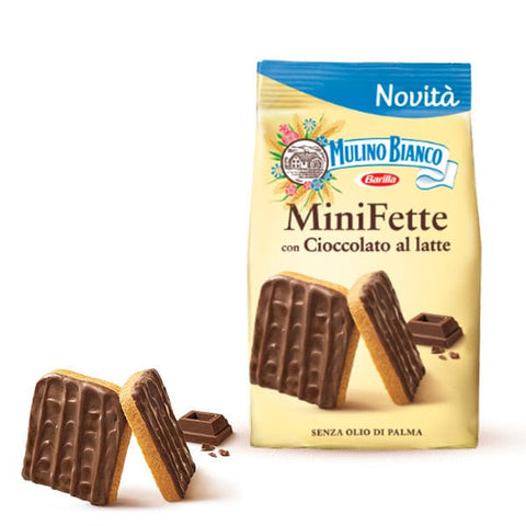 Mulino Bianco Mini Fette Cioccolato al Latte - Mini Scheiben Milchschokolade - 110g - Italian Gourmet