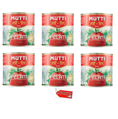 Mutti geschälte Tomaten 6x Mutti Professional Pelati Mediterranei 2,5Kg 8005110043000