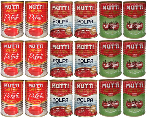 Testpaket Mutti Kirschtomaten Schältomaten Tomatenpulpe 18x400g - Italian Gourmet
