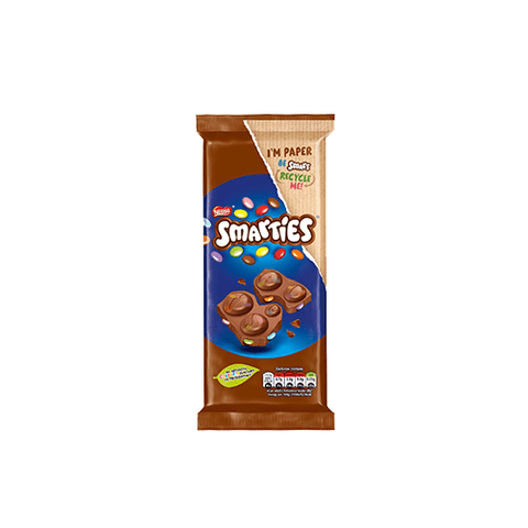 Nestlè Schokoladenriegel 1x90g SMARTIES tavoletta di cioccolato al latte Milchschokoriegel 90g 8445290146458