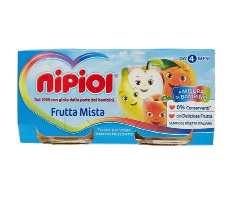 Nipiol Frutta Mista glutenfrei Mischobst Homogenisiert ab 4 Monaten 160g - Italian Gourmet