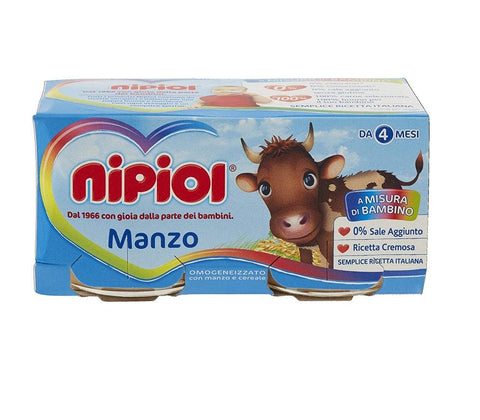 Nipiol Manzo glutenfreies Rindfleisch Homogenisiert ab 4 Monaten 160g - Italian Gourmet