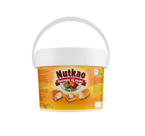 Nutkao Fantasia di Cacao Crema Bianca weiße Schokolade Aufstrichcreme 3Kg - Italian Gourmet