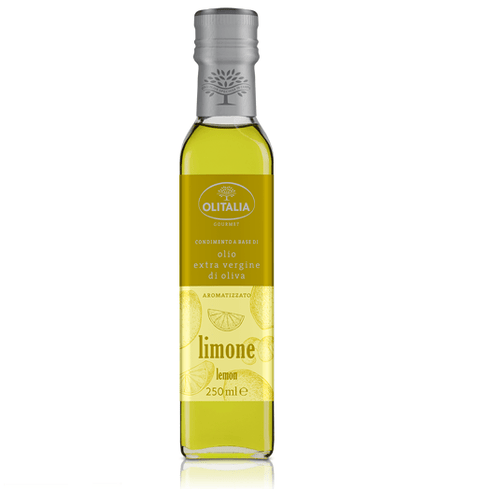 Olitalia Olio al Limone Italienisches Olivenöl extra vergine mit 250 ml Zitrone - Italian Gourmet