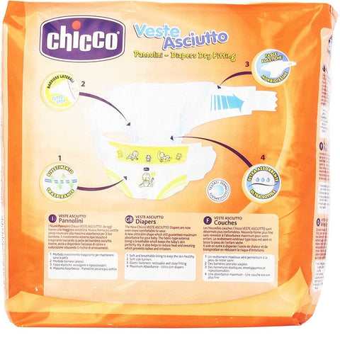 Pampers Windeln Chicco pannolini Veste Asciutto Midi Taglia 3 (4-9 Kg) Packung mit 21 Windeln