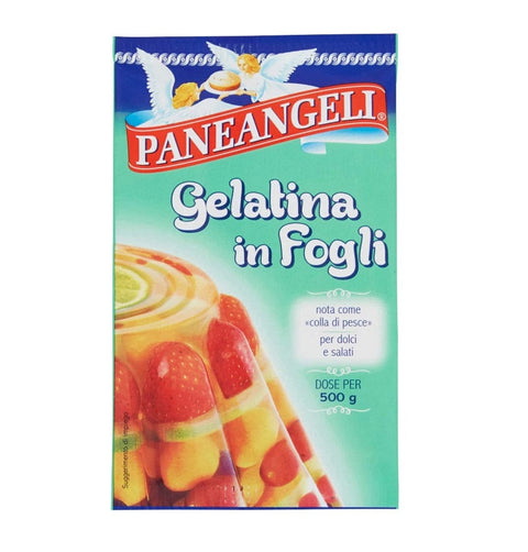 Paneangeli Gelatine in Fogli Colla di Pesce Lebensmittelgelatine in Blatt (12g Dosis für 500g) - Italian Gourmet