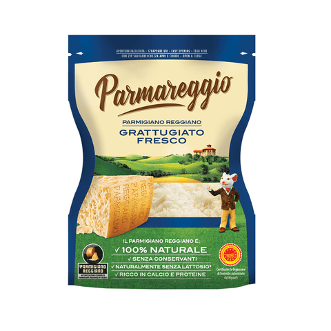 Parmareggio Parmigiano Reggiano Formaggio Grattugiato Fresco Geriebener Käse 60g - Italian Gourmet