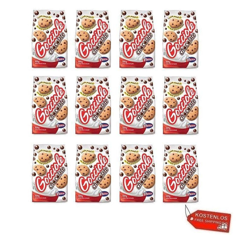 12x Pavesi Gocciole Original italienische Kekse mit Schokoladentropfen 500g - Italian Gourmet