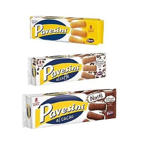 Testpaket Pavesi Pavesini Originali Kakao und Kaffee (3x200g) - Italian Gourmet