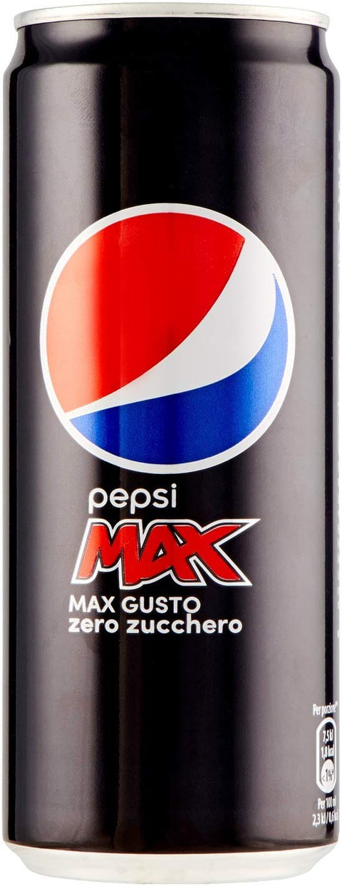 Pepsi Cola Max Gusto Zero Zucchero Erfrischungsgetränk Zuckerfrei 330ml Einwegdosen - Italian Gourmet