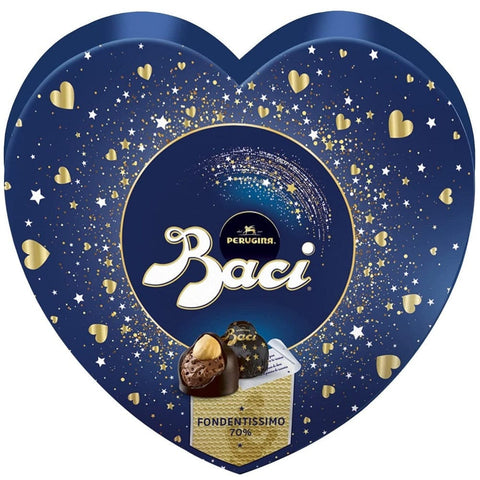 Perugina Pralinen 1x100g Perugina Baci Cuore Fondentissimo 70% Dunkle Pralinen gefüllt mit Haselnüssen und Kakaobohnen 100g 8000300392296