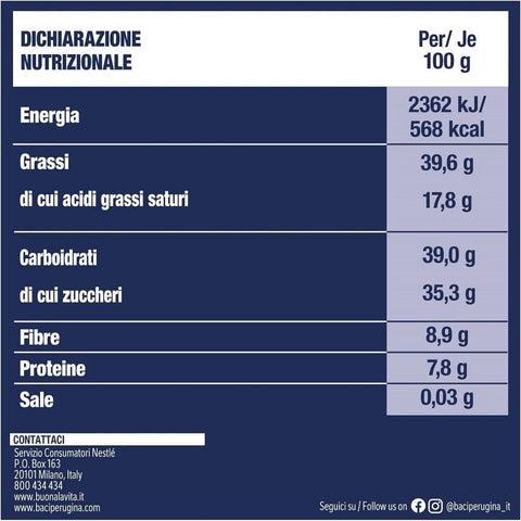 Perugina Pralinen Perugina Baci Cuore Fondentissimo 70% Dunkle Pralinen gefüllt mit Haselnüssen und Kakaobohnen 100g