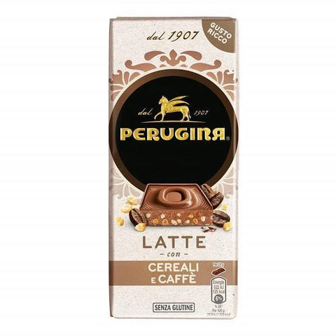 Perugina tavoletta Cioccolato Latte Müsli und Caffè Schokoladenmilch Müsli und Kaffeebar (120 g) - Italian Gourmet