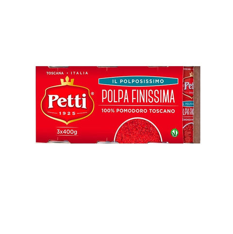 Petti Polpa di Pomodoro Finissima Tomatenpulpe 3x400g - Italian Gourmet