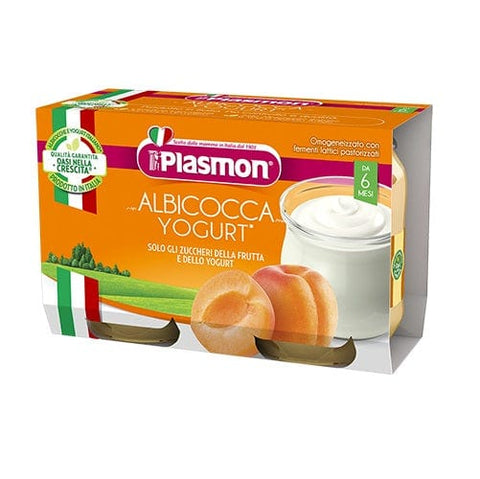 Plasmon Albicocca e Yogurt Homogenisiert Aprikose und Joghurt ( 2 x 120g ) ab 6 Monate - Italian Gourmet