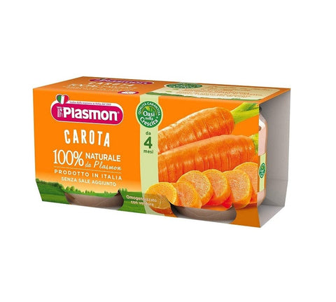 Plasmon Carota Homogenisierte Karotte von 4 Monaten 2x80g - Italian Gourmet