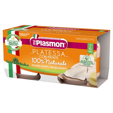 Plasmon Platessa con Patate homogenisierte Scholle mit Kartoffeln (2x80g) - Italian Gourmet