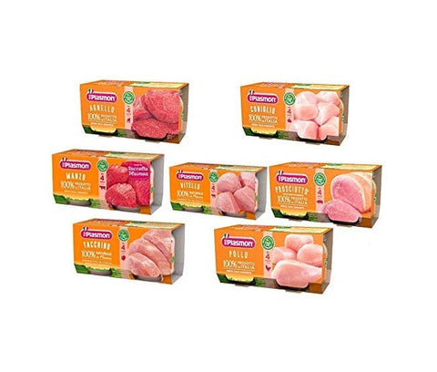 Testpaket Plasmon Homogenisiert mit Fleisch ab 4 Monaten 14x80g - Italian Gourmet