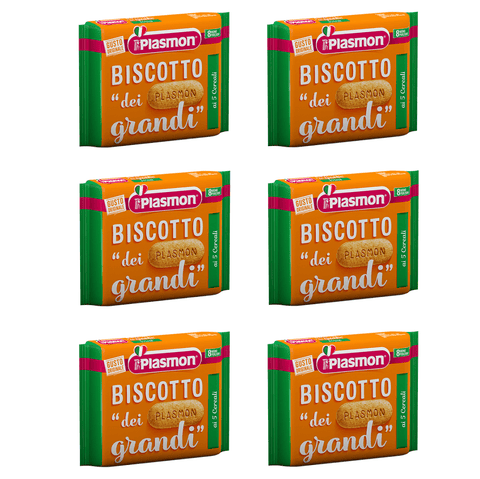 Plasmon Kekse 6x270g PLASMON Biscotto dei Grandi ai 5 Cereali Getreidekekse Fünf getreide-Kekse 8 Einzelportionen 270g 8001040417843