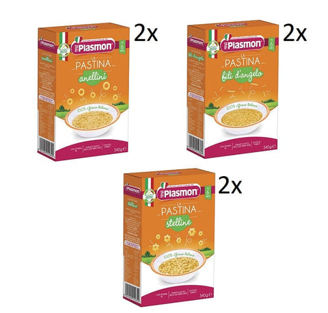 Testpaket Plasmon Pastina Babynahrung nudeln ab 6 Monaten 6x340g - Italian Gourmet