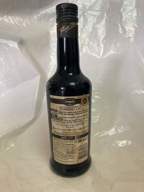 Ponti Essig Ponti Aceto Balsamico di Modena IGP Italienischer Balsamico-Essig 500ml (Verfärbtes Etikett) 80228486