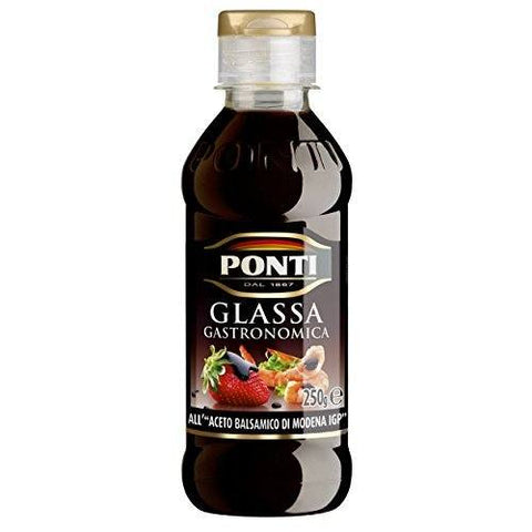 Ponti glassa aceto balsamico Glasur mit Balsamico-Essig (250 ml) glutenfrei - Italian Gourmet