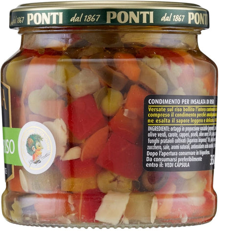 Ponti Mischgemüse Ponti Peperlizia Insalata per Riso Reissalat Salatsoße 350g 80227700