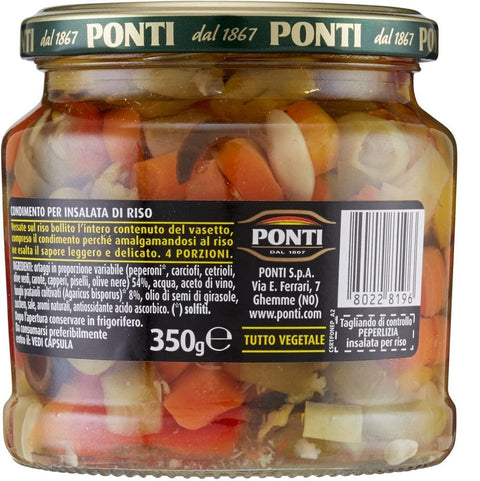 Ponti Mischgemüse Ponti Peperlizia Insalata per Riso Reissalat Salatsoße 350g 80227700