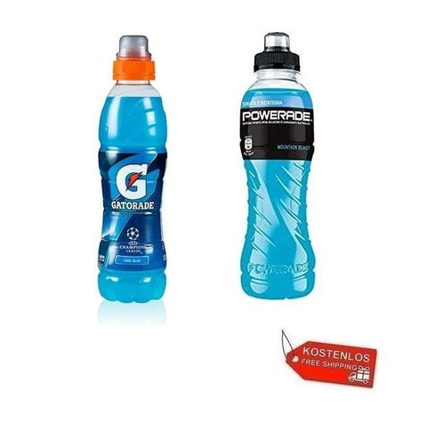 Testpaket Gatorade Powerade Cool Blue Energy Drink Himbeere 24x50cl - Italian Gourmet