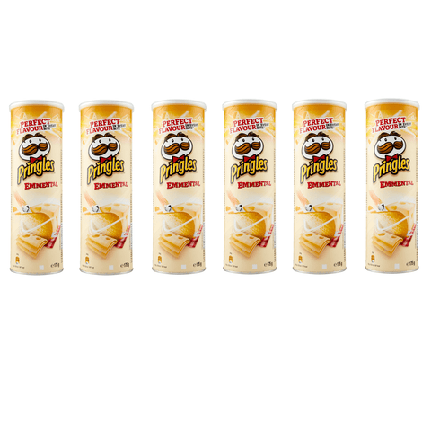Pringles Chips 6x175g Pringles Emmental Knabbergebäck mit Emmental Kase Geschmack Chips 175g 5053990119325