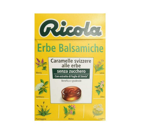 Ricola Erbe Balsamiche erfrischende Balsamico Kräuter Bonbons Box 50g - Italian Gourmet