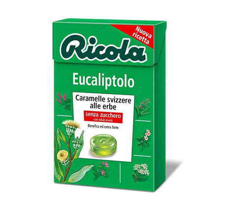 Ricola Eucaliptolo erfrischend Eucalyptol und Menthol Bonbons Box 20x50g - Italian Gourmet
