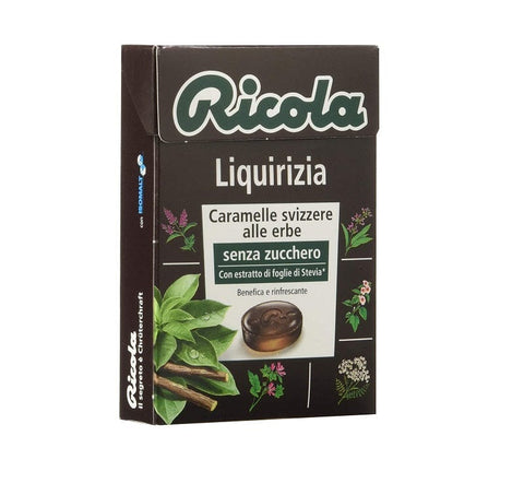 Ricola Liquirizia zuckerfreie Lakritzbonbonschachtel 20x50g - Italian Gourmet