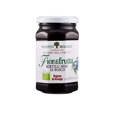 Rigoni di Asiago Fiordifrutta Mirtilli Neri di Bosco Italienische Wilde Blaubeeren Marmelade BIO 250g - Italian Gourmet