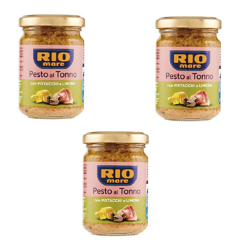 Rio Mare Kochsaucen & Pesto 3x130g Rio Mare Pesto al Tonno con Pistacchi e Limone Thunfischpesto mit Pistazien und Zitrone (130g) 8004030506077