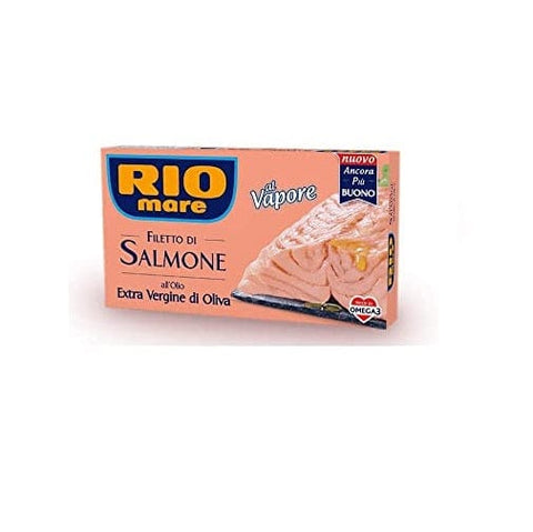 Rio Mare Filetto di Salmone Gedämpftes Lachsfilet mit nativem Olivenöl extra 125g - Italian Gourmet